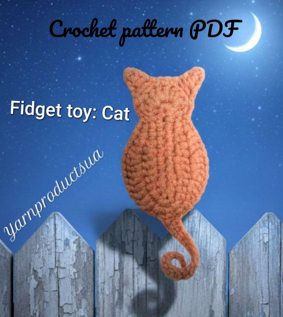 24 Cat Toy Crochet Patterns to Make for Playful Cats and Cat Lovers 17 Crochet Cat Fidget Toy with photo tutorial in English (us)