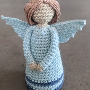 Schema all'uncinetto per bambola angelo amigurumi in formato PDF in inglese (termini USA)