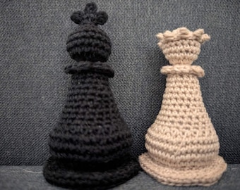 Crochet Chess Pieces Pattern PDF in English (US), Amigurumi Chess Set, Unique Gift for Him Dad Husband, Geek Office Board Game Decor DIY