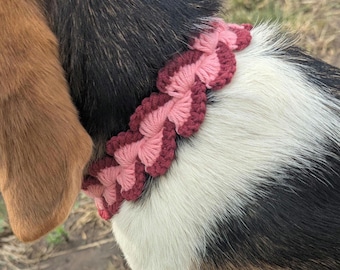 Crochet Dog Collar Pattern,Puppy Collar Tutorial,Easy Crochet Pet Accessories, DIY Dog Bandana Neckwear, Dog Gift, No Sew, English-US