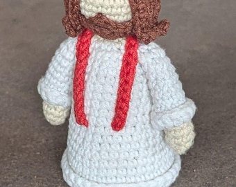 Jesus Crochet Pattern PDF in English (US), Amigurumi Religious Doll, Catholic Baptism First Communion Gift, Christian Easter Sunday Decor