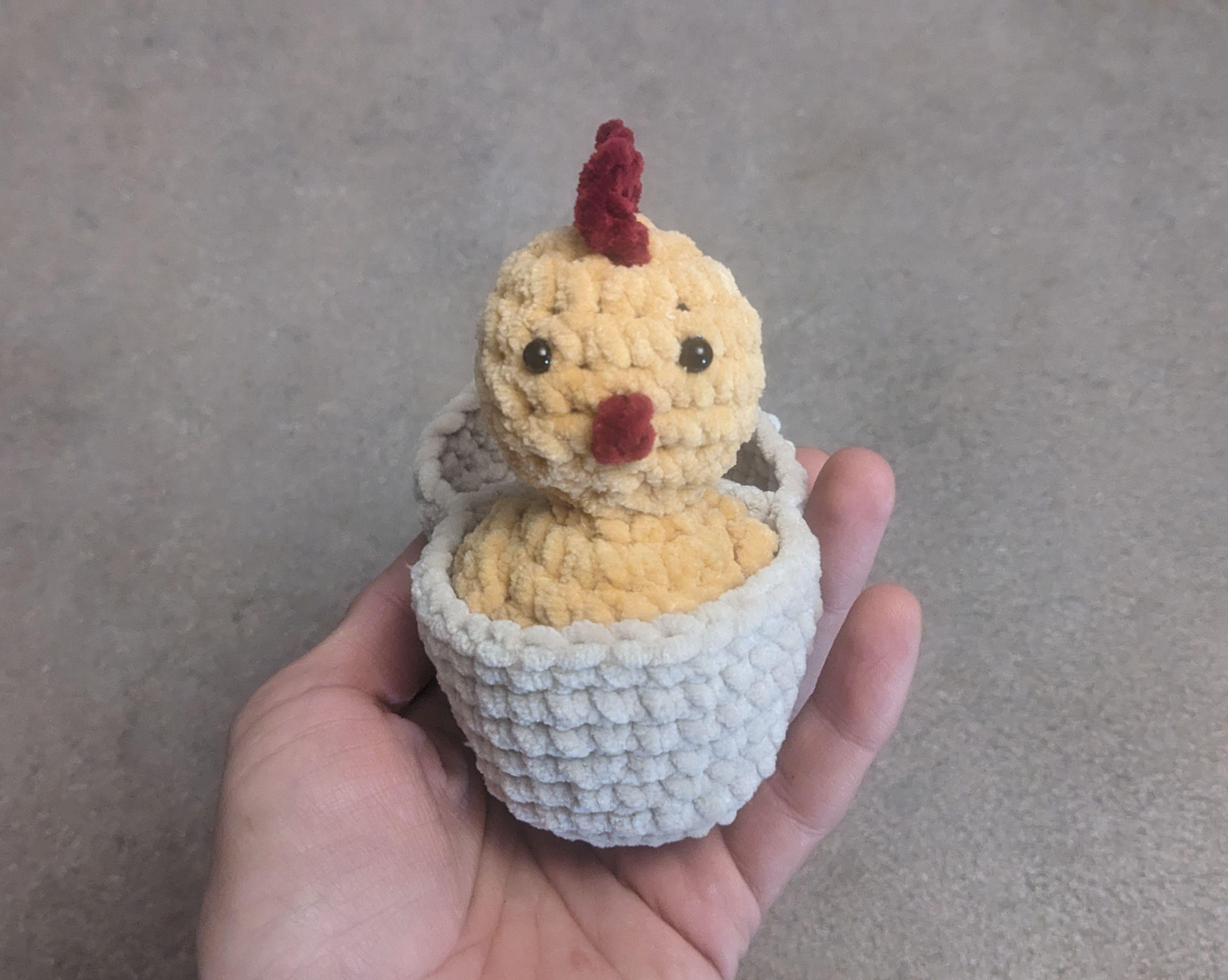 かぎ針編みのイースターひよこ（卵型）: 編みぐるみぬいぐるみ（米国