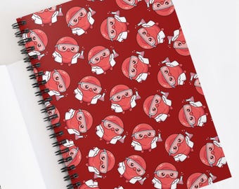 Cuaderno de laboratorio de glóbulos rojos, cuaderno de tecnólogo médico, cuaderno STEM, regalo de patología, cuaderno de patología, cuaderno de hematología