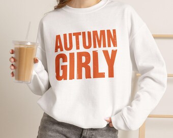 ras du cou girly d'automne | Typographie d'automne Pull douillet