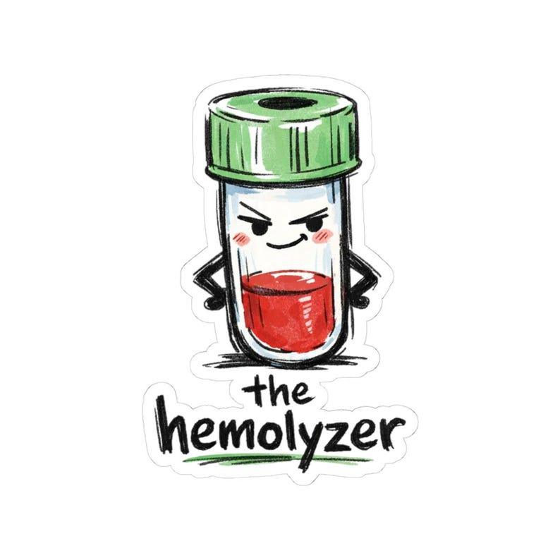 The Hemolyzer Laboratory Sticker, Laboratory Humor Sticker, Phlebotomy ...