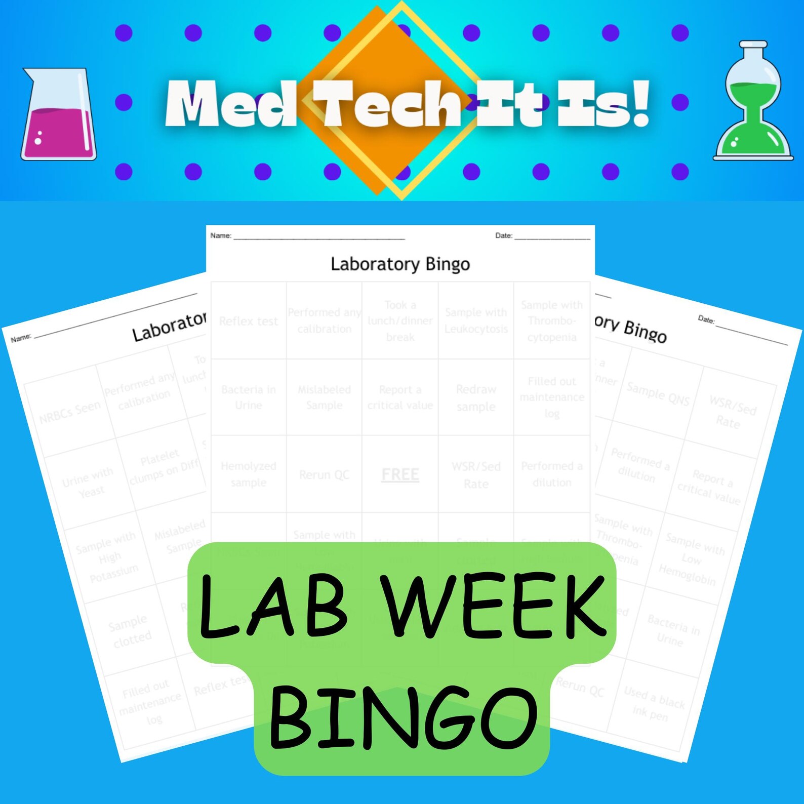 Laboratory Week Bingo, Lab Week 2026 Bingo, Laboratory Week Activities ...