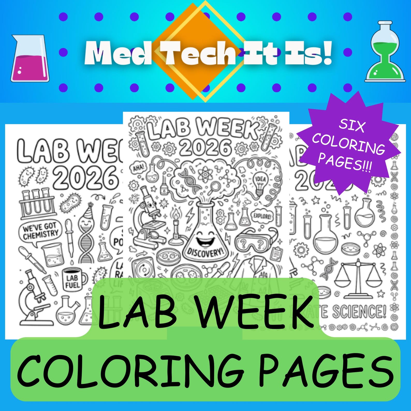 Lab Week Coloring Pages, Lab Week 2026 Activities, Laboratory Week Fun ...