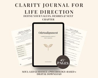 Life Clarity Journal for Women | Values, Direction & Decision-Making Workbook | Digital Personal Growth Journal