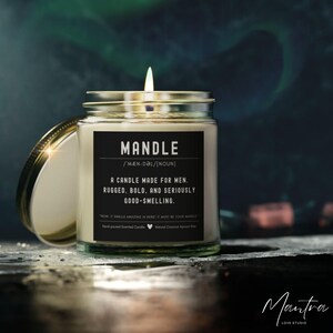 Funny Gift for Him Scented Candle, Manly Candle for Him, Valentine&#39;s Day Gift for Boyfriend, Men&#39;s Gifts, Gift for Men, Anniversary Gift