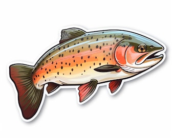 Cutthroat Trout, Sticker, Decal, Fish, Fly Fishing, Flies, Art, Accessories