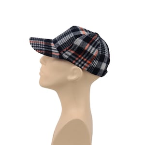 Plaid Wool Baseball Cap: Unisex Adjustable Winter Hat