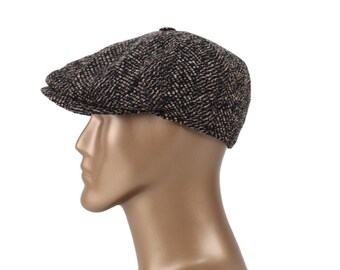 Peaky Blinders Hat Newsboy Cap Tommy Shelby Tweed Wool Baker Boy Gatsby