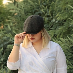 Green Tweed Newsboy Cap,Wool ,Gray Wool cap, Flat Cap,Peaky Blinders Hat,Baker Boy Man Hat, ,Gatsby Hat,Men Christmas Gift,Gatsby ,Wool Cap