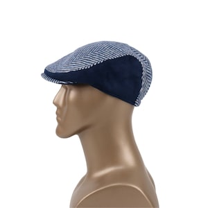 Classic Darkblue Wool Flat Cap for Men,Stylish Ivy Hat,Traditional Newsboy Cap,Warm Winter Baker Boy Hat,Peaky Blinders Style Cap,Driver Cap