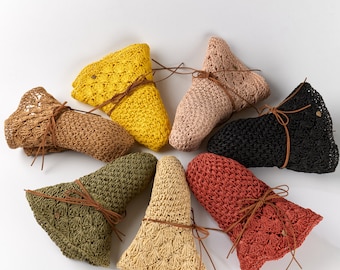 Handmade Lace Straw Sun Hat: Foldable Beach Holiday Hat