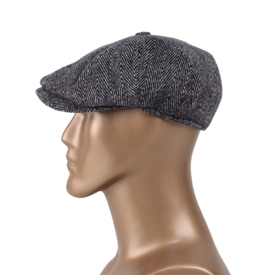 Dark Gray Newsboy Cap,wool ,gray Wool Cap, Flat Cap,peaky Blinders Hat