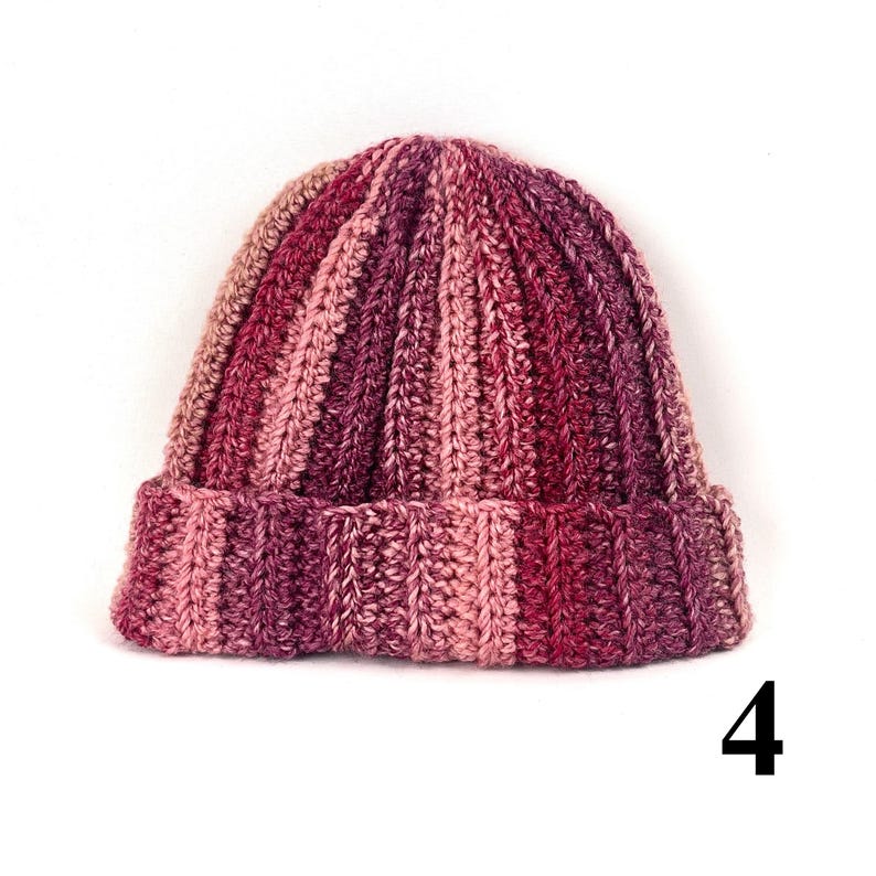 Hand Knit Multicolor Beanie: Chunky Crochet Boho Winter Cap 4