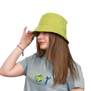 Light Green Cotton Bucket Hat: Stylish Summer Sun Protection
