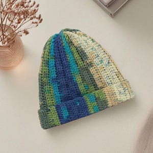 Hand Knit Beanie,Warm Caps,Multicolor Beanie, Boho Beanie,Cozy Chunky knit,Funky Beanie,Unisex Beanie,Winter Beanies,Fisherman Skull Cap,