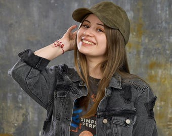 Grenn Suede Baseball Cap: Genuine Leather Adjustable Hat - Etsy display picture 3