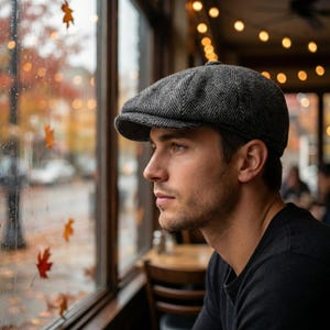 Peaky Blinders hats,Handmade Wool Newsboy Cap: Vintage Style Gatsby Hat image 3