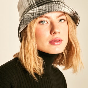 Cappello da pescatore in lana: cappello invernale trapuntato color cammello