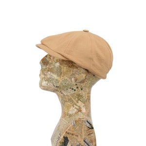 Camel Summer Linen Newsboy Cap, One Size Fit All,Summer Hat,Peaky Blinders Hat, flat cap,Gatsby Hat,Flat cap,Tommy Shelby Hat,Groomsmen