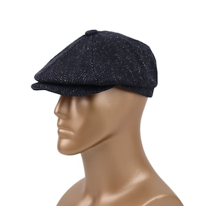 Black Herringbone Newsboy Cap,Wool ,Wool cap, Flat Cap,Peaky Blinders Hat,Baker Boy Man Hat, ,Gatsby Hat,Men Christmas Gift,Purple