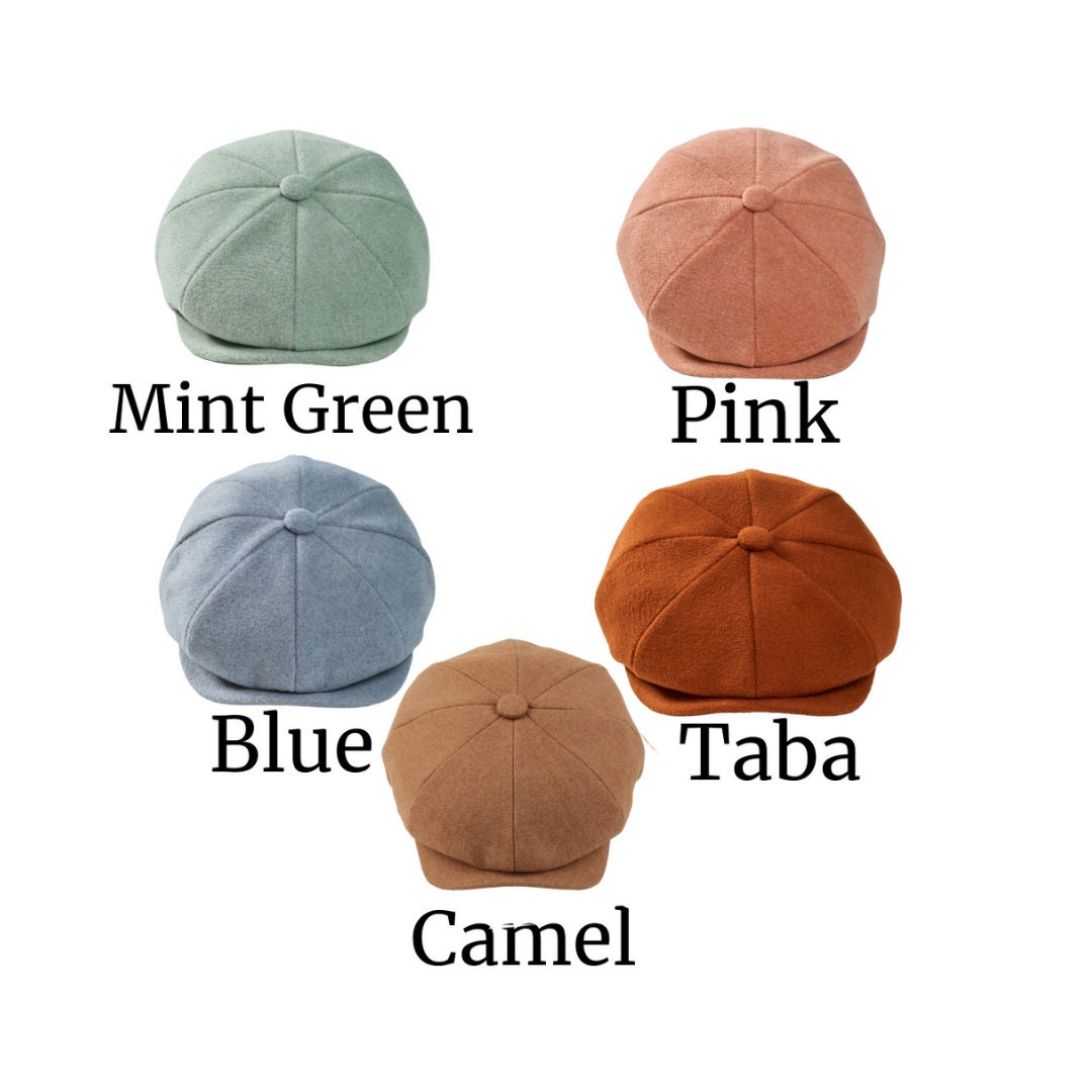 Béret Femme En Velours Côtelé - Casquette Octogonale Style Gavroche, Réglable 56-58 Cm, Pour Automne-hiver - 5