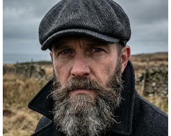 Gorra de lana hecha a mano estilo Newsboy: estilo vintage de Peaky Blinders.