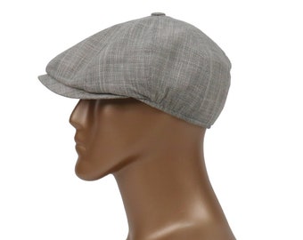 Dark Gray Summer Linen Newsboy cap, Bakerboy hat,Peaky Blinders Hat,Irish flat cap,Gatsby Hat ,Tommy Shelby Hat,Ivy Hat ,Fathers Day Gift