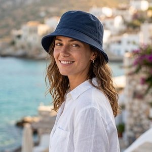 Cappello a secchiello in cotone per esterni, cappello da sole per safari ed escursionismo, cappello da viaggio con protezione UV, cappello estivo resistente in stile pescatore