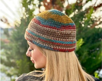 Handmade Crochet Docker Cap, Unisex Fisherman Beanie