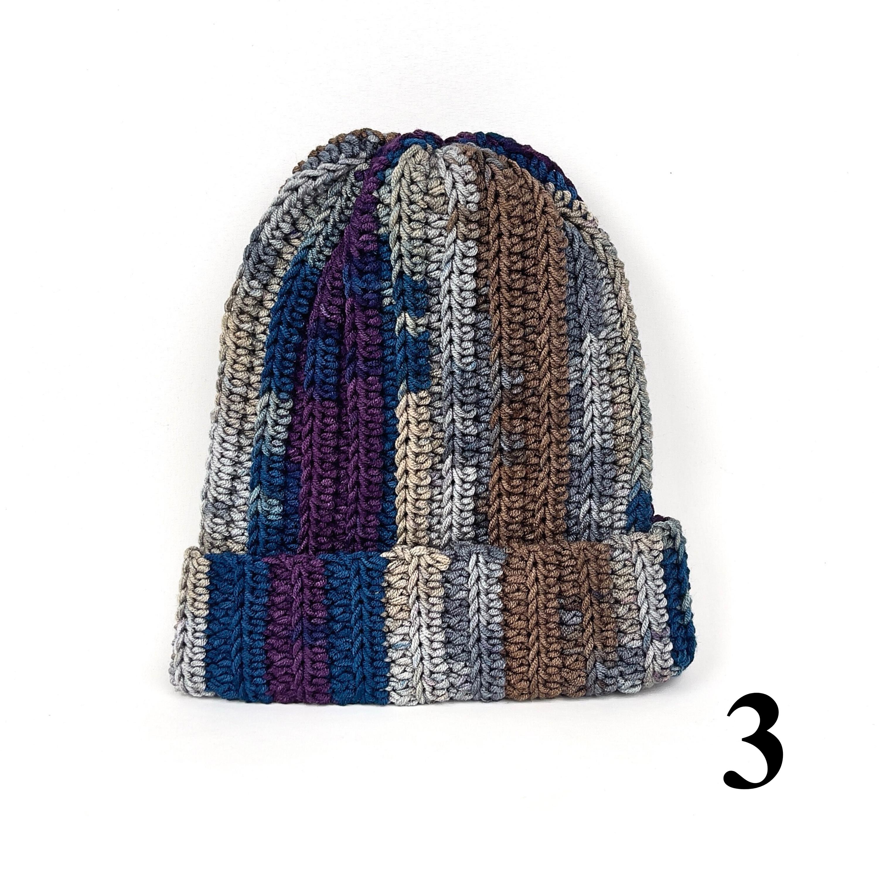 Hand Knit Multicolor Beanie: Chunky Boho Winter Cap - Etsy display picture 2