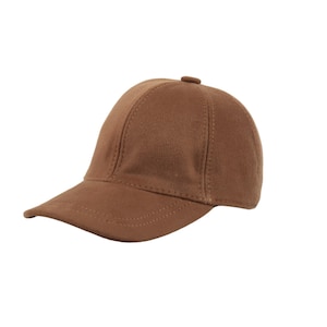 Brown Wool Baseball Cap: Adjustable Unisex Winter Hat