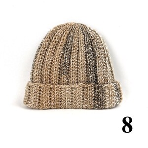 Hand Knit Multicolor Beanie: Chunky Crochet Boho Winter Cap 8