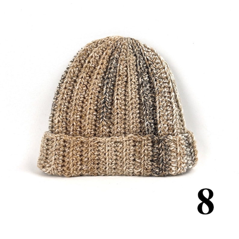 Hand Knit Multicolor Beanie: Chunky Crochet Boho Winter Cap 8