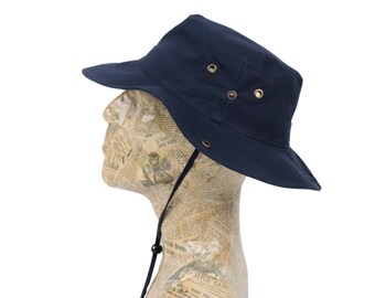 Sombrero De Safari De Algodón Para Hombre/mujer - Protección UV, Ala Ancha, Correa Ajustable, Transpirable, Ideal Para Playa, Senderismo Y Viajes