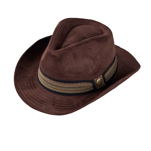 Western Fedora Dark Brown - Etsy display picture 3