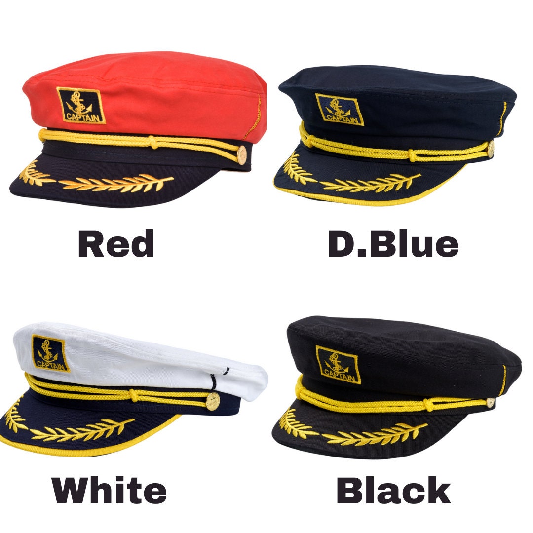 Nautical Captain's Hat, Gift For New Boat Owner, Captain Hat, First Mate Hat, Skipper, Yacht - Sailor Bachelor Hat, Nautical Gift
