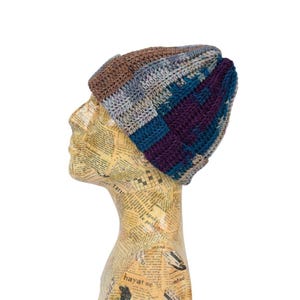 Hand Knit Beanie,Warm Caps,Multicolor Beanie, Boho Beanie,Cozy Chunky knit,Funky Beanie,Unisex Beanie,Winter Beanies,Fisherman Skull Cap,