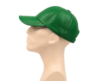 Grey Leather Baseball Cap,adjustable Leather Cap,leather Hat