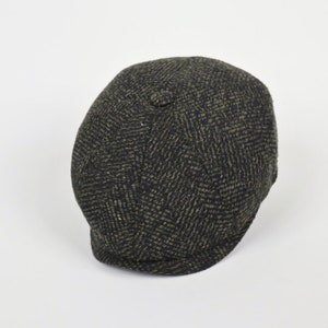 Green Tweed Newsboy Cap,Wool ,Gray Wool cap, Flat Cap,Peaky Blinders Hat,Baker Boy Man Hat, ,Gatsby Hat,Men Christmas Gift,Gatsby ,Wool Cap