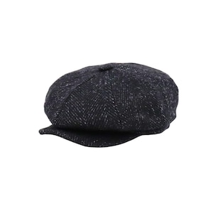 Black Herringbone Newsboy Cap,Wool ,Wool cap, Flat Cap,Peaky Blinders Hat,Baker Boy Man Hat, ,Gatsby Hat,Men Christmas Gift,Purple