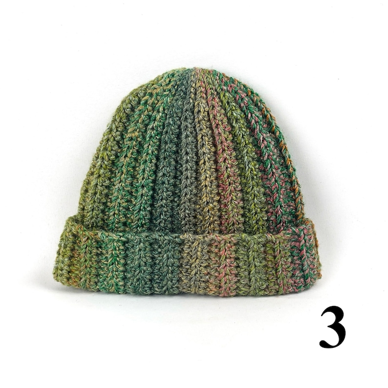 Hand Knit Multicolor Beanie: Chunky Crochet Boho Winter Cap 3