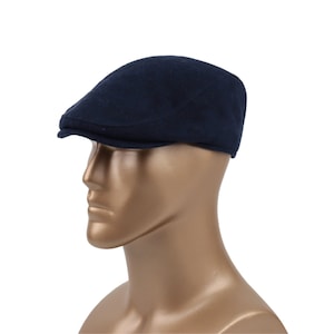 Darkblue Wool Flat Cap for Men,Stylish Ivy Hat,Traditional Newsboy Cap,Warm Winter Baker Boy Hat,Peaky Blinders Style Cap,Driver Cap