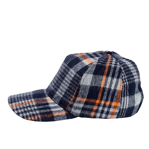 Plaid Wool Baseball Cap: Adjustable Unisex Winter Hat