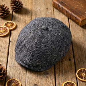 Peaky Blinders hats,Handmade Wool Newsboy Cap: Vintage Style Gatsby Hat image 6