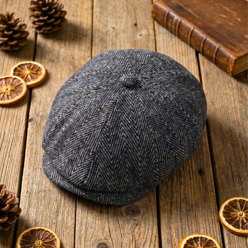Peaky Blinders hats,Handmade Wool Newsboy Cap: Vintage Style Gatsby Hat image 6