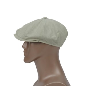 Green Summer Linen Newsboy cap, Bakerboy hat,Peaky Blinders Hat,Irish flat cap,Gatsby Hat ,Tommy Shelby Hat,Ivy Hat ,Fathers Day Gift